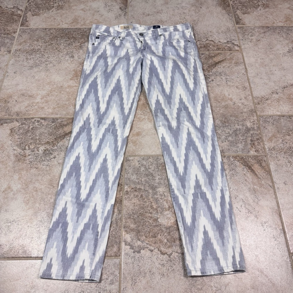 Adriano Goldschmied Women's The Stilt Cigarette Leg White Jeans Straight Leg 31R